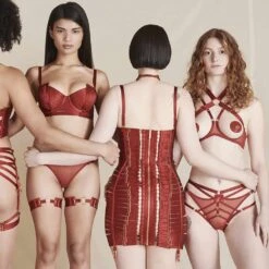 BORDELLE Culotte Ouverte Art Deco Rouge - Brigade Mondaine 14 BORDELLE Culotte Ouverte Art Deco Rouge - Brigade Mondaine -BRIGADE MONDAINE Boutique BORDELLE Angela Adjustable Dress Burnt Red 05