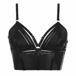 BORDELLE Bondage-Belle Crop Top Noir - Brigade Mondaine