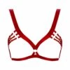 BORDELLE SignatureSoutien-gorge Ouvert Bondage-Belle Rubis - Brigade Mondaine Le Luxe Érotique -BRIGADE MONDAINE Boutique BORDELLE Bondage Belle Frame Bra Red 01