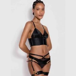 BORDELLE Signature Culotte Harnais Noir - Brigade Mondaine -BRIGADE MONDAINE Boutique BORDELLE Bondage harness brief black 04 1