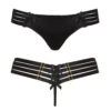 BORDELLE String Ajustable Webbed Noir - Brigade Mondaine -BRIGADE MONDAINE Boutique BORDELLE Cabaret Webbed Thong 1