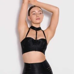 BORDELLE Signature Minerva Bustier Noir - Brigade Mondaine -BRIGADE MONDAINE Boutique BORDELLE MINERVA BRA BLACK 02