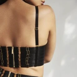 BORDELLE Signature Minerva Bustier Noir - Brigade Mondaine -BRIGADE MONDAINE Boutique BORDELLE SIGNATURE Minerva Bodice Bra Black 08