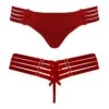 BORDELLE String Ajustable Webbed Rouge - Brigade Mondaine 1 BORDELLE String Ajustable Webbed Rouge - Brigade Mondaine -BRIGADE MONDAINE Boutique BORDELLE Webbed Thong Burnt Red 01