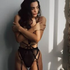 COUTURE DE NUIT Alexa Playsuit Noir - Brigade Mondaine -BRIGADE MONDAINE Boutique COUTURE DE NUIT Alexa Black 10