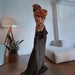 Brigade Mondaine - COUTURE DE NUIT <br /><strong> Indigo Playsuit Black </strong> -BRIGADE MONDAINE Boutique COUTURE DE NUIT INDIGO BLACK 06