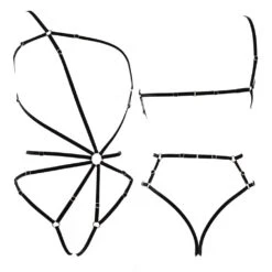 COUTURE DE NUIT Signature Vera Playsuit Noir