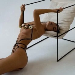 COUTURE DE NUIT Signature Vera Playsuit Noir -BRIGADE MONDAINE Boutique COUTURE DE NUIT Vera Black 003