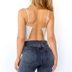 Brigade Mondaine - CRYSTAL EYEZ <br /><strong> Top & Choker Savor Strass Argent</strong> -BRIGADE MONDAINE Boutique CRYSTAL EYEZ Savor Top Silver 02