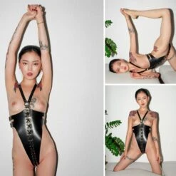 ELIF DOMANIC Bodysuit Cuir - Brigade Mondaine Paris 12 ELIF DOMANIC Bodysuit Cuir - Brigade Mondaine Paris -BRIGADE MONDAINE Boutique ELIF DOMANIC ARC BODYSUIT 03