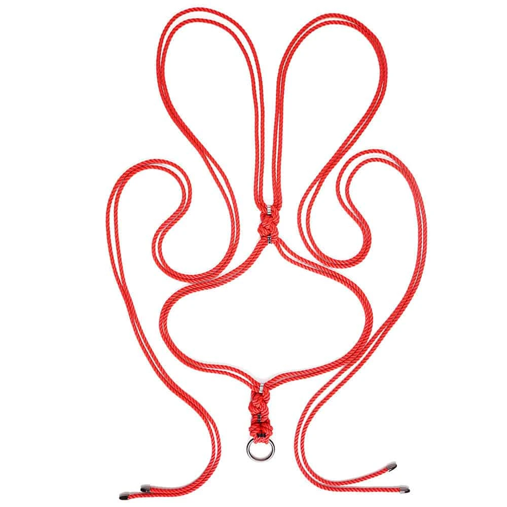 Brigade Mondaine - FIGURE OF A <br /><strong> Torso Harnais Self-Tie Rouge </strong> 5 Brigade Mondaine - FIGURE OF A <br /><strong> Torso Harnais Self-Tie Rouge </strong> – Image 3