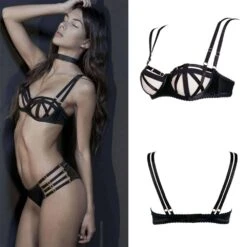 GONZALES Affaires Soutien-gorge Domenica Noir 7 GONZALES Affaires Soutien-gorge Domenica Noir -BRIGADE MONDAINE Boutique GONZALES Domenica Cage Bra 02