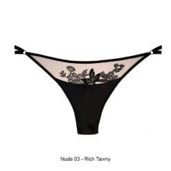 HERVÉ By Céline Marie RAËL String - Brigade Mondaine -BRIGADE MONDAINE Boutique HERVE by Celine Marie Symbioticy Collection RAEL Thong RICH TAWNY 00