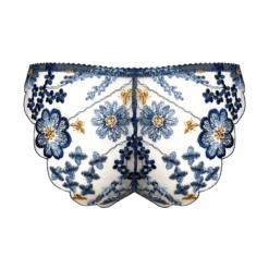 POSIE Hydrangea Lingerie De Luxe Durable - Brigade Mondaine -BRIGADE MONDAINE Boutique Hydrangea Brazilian Knickers Back