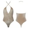 OW Intimates Naomi Bodysuit Velours - Brigade Mondaine -BRIGADE MONDAINE Boutique OW INTIMATE Naomi Body Almond 01